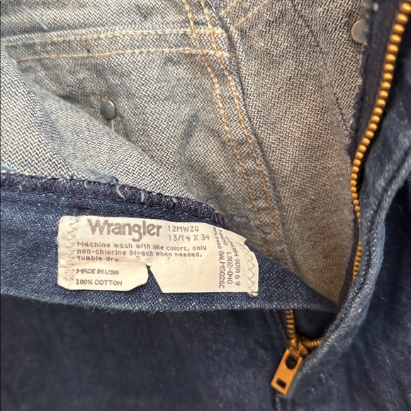 Wrangler 12MWZG Indigo Blue Denim Jeans 13/14 x 34 USA 100% Cotton - Picture 8 of 9